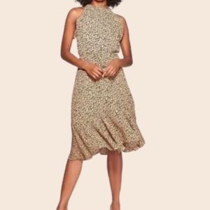 Who What Wear Animal Print Midi Length Sleeveless Dress Size Medium
